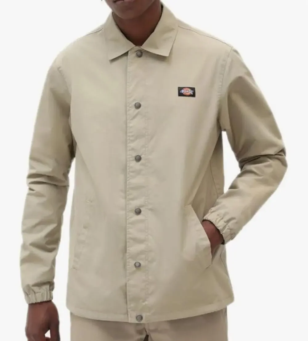 NEW Dickies Oakport Coaches Jacket Khaki Men's Sz XL Waterproof Button Front